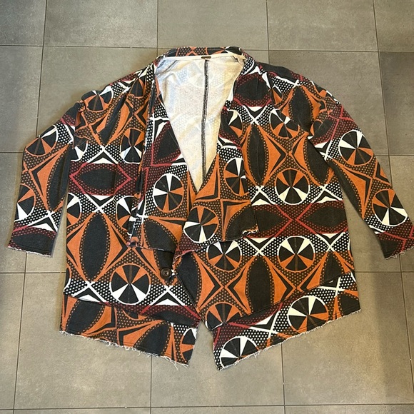 Free People Paisley Oversized Cotton Jacket - Picture 1 of 11